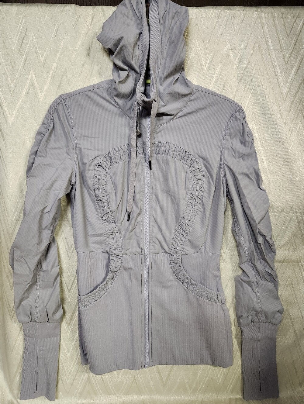 Light Gray Hooded Zip-Up Jacket - Unbranded